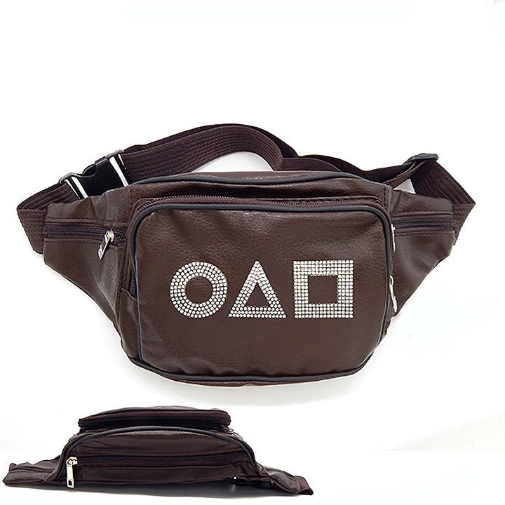 Diacly - Vente Sac ceinture – femme - Sac banane Squid Game O Triangle Carré Strass2