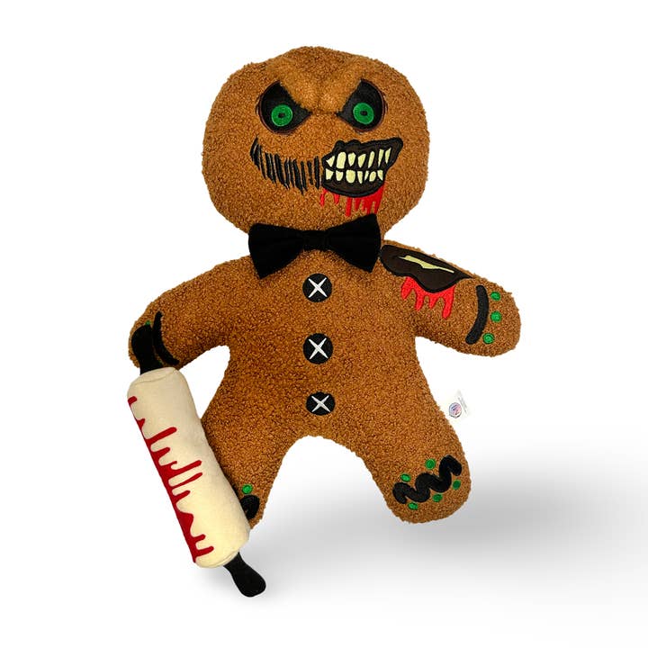 18" Zombie GingerDEAD Man Plush Pillow, Creepmas Decor for wholesale by MaterialJill