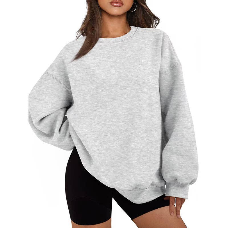 Masyal - Wholesale Sweatshirt - Women's - Women Oversize Solid Mock Neck Sweatshirt for Game Day1