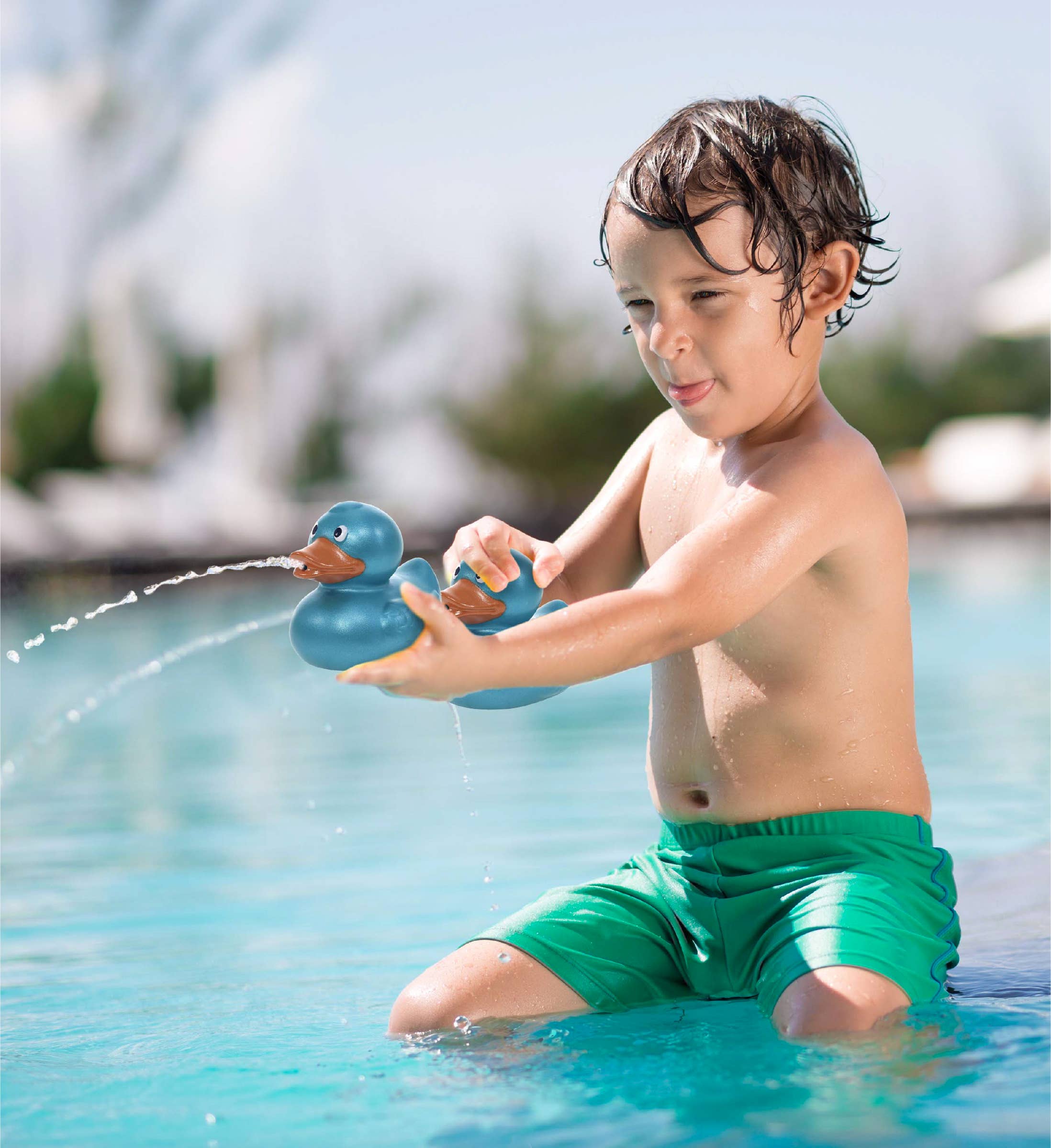 Cota Global - Wholesale Bath Toy - Baby - Squirter - Metallic Blue Duck6