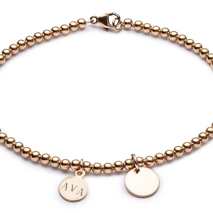 KANA Small - Bracciale da incidere - Bracciale a sfera con incisione per la vendita all'ingrosso da parte di CLASSYANDFABULOUS Jewelry