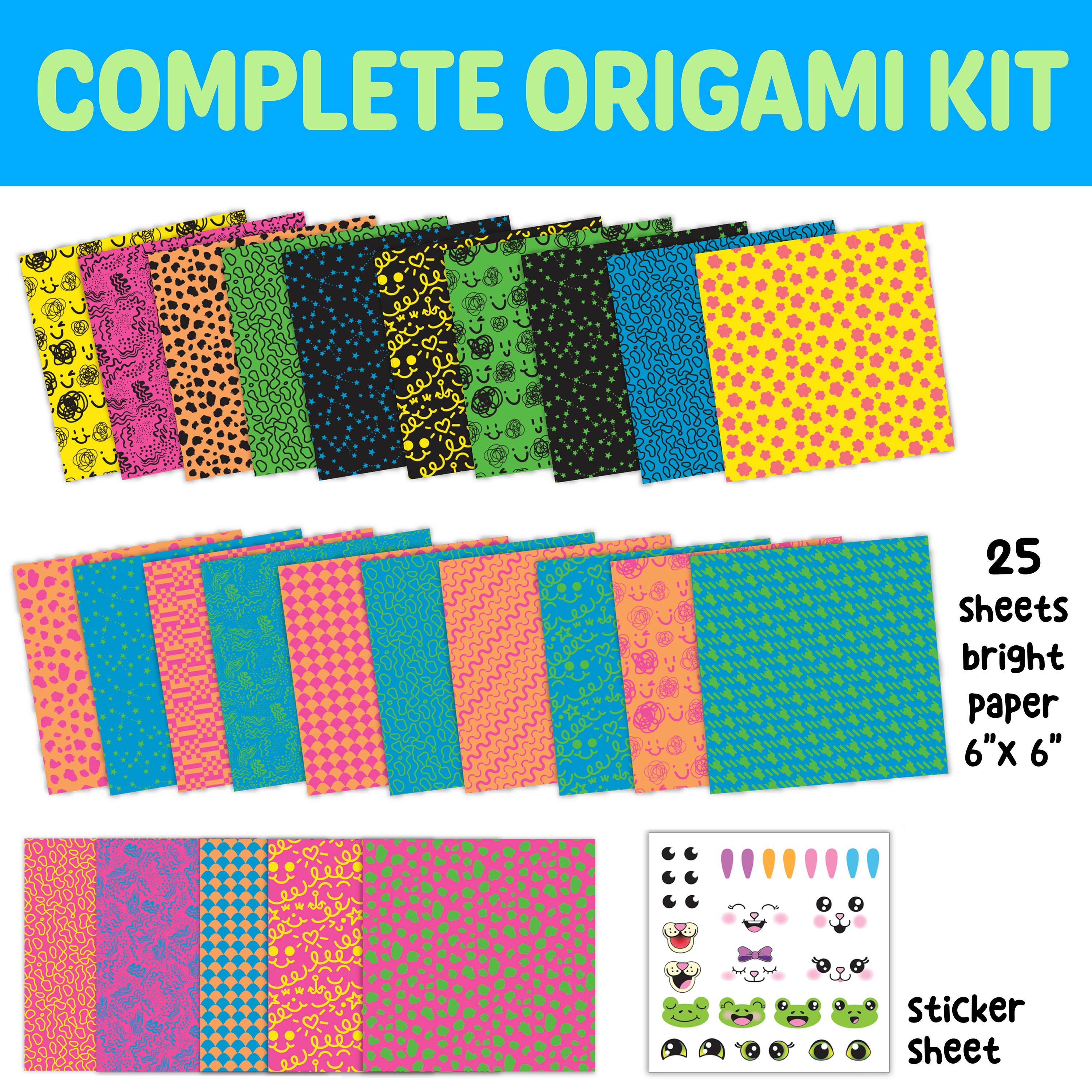 Faber-Castell / Creativity for Kids - Wholesale DIY Craft Kit - Kids - Neon Origami Mini Kit - DIY Craft for Kids6