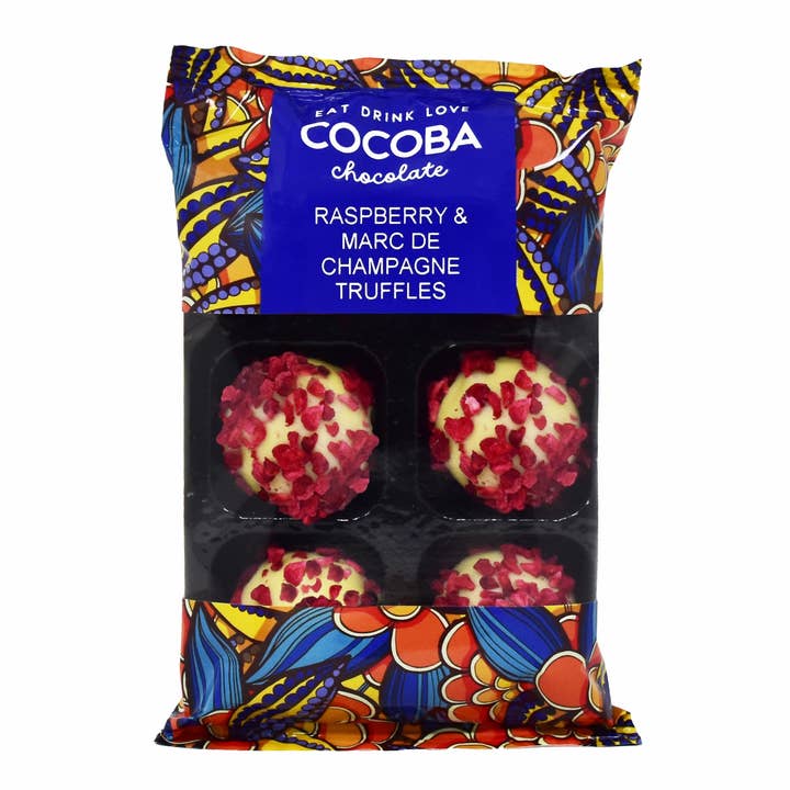 Cocoba - Wholesale Chocolate Box - Raspberry and Marc de Champagne Truffles (6 truffles)0
