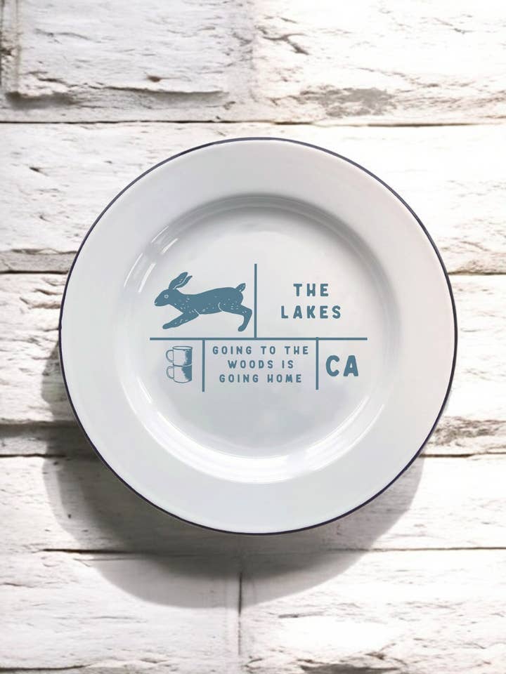 The Lakes, Decorative Enamel Plate for wholesale by Sovende Bjorn
