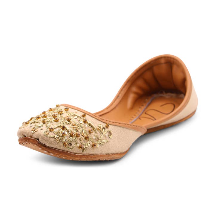 Disha - Beige Jutti for wholesale by Ujaala