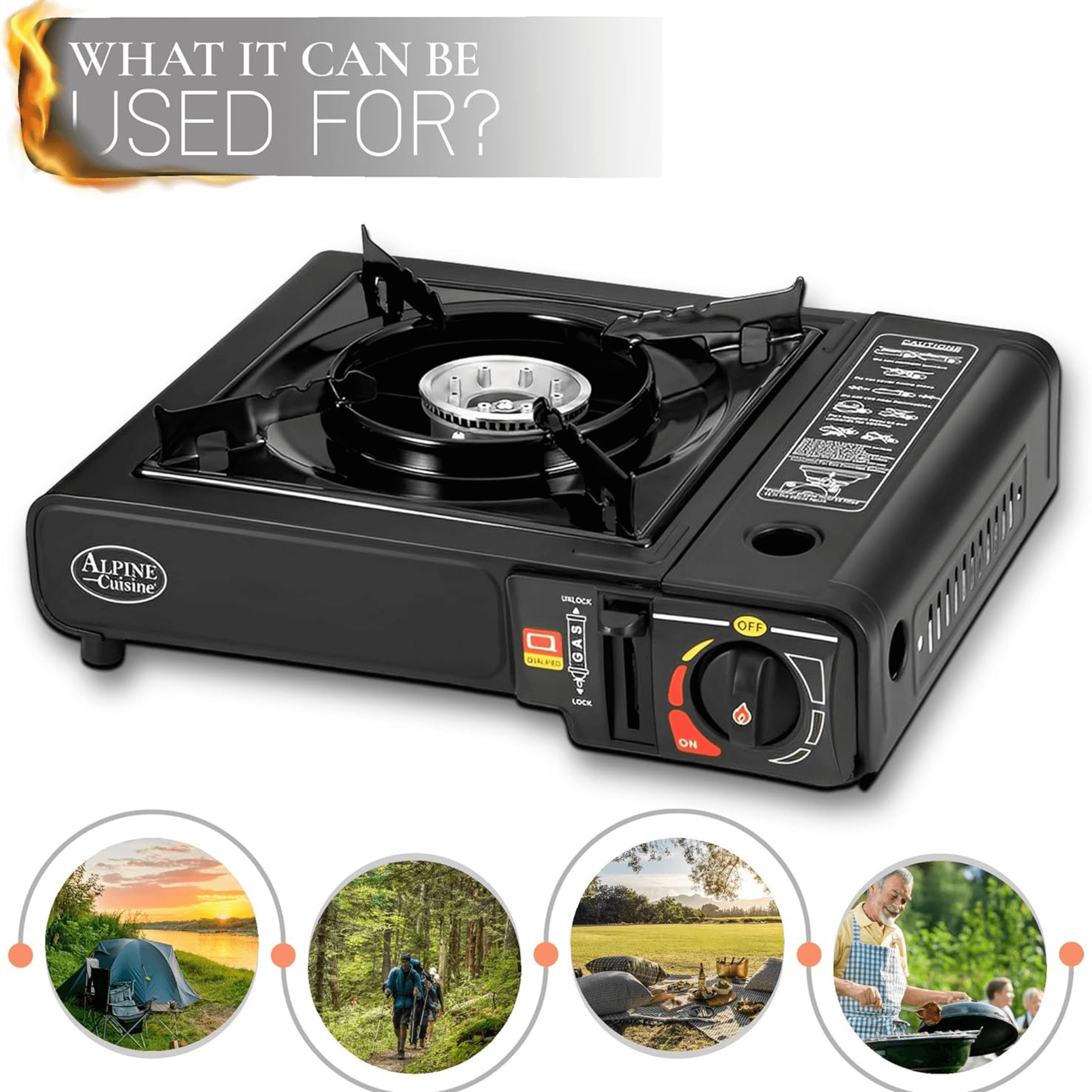 JupiterGear Home - Wholesale Countertop Burners - Alpine Cuisine Lightweight Portable Gas Stove4