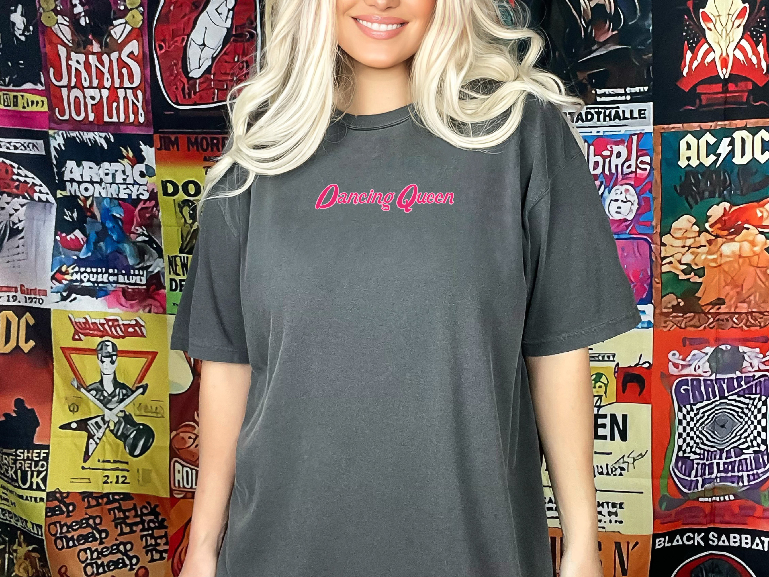 Lifestyle Outpost - Wholesale Screen Printed T-Shirt - Women's - Dancing Queen Disco Ball Cherry Oversized T Shirt1