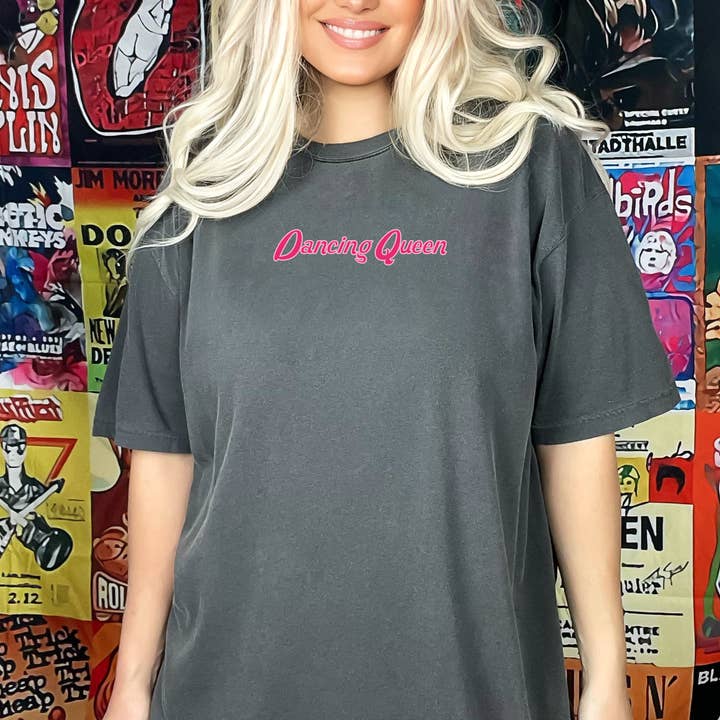 Lifestyle Outpost - Wholesale Screen Printed T-Shirt - Women's - Dancing Queen Disco Ball Cherry Oversized T Shirt1