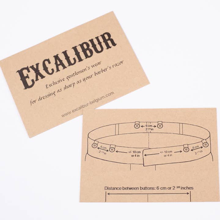 Excalibur Belgium - Vendita all'ingrosso Bretelle - Uomo - Bottoni a clip per bretelle, bottoni per bretelle senza cuciture (tipo B)