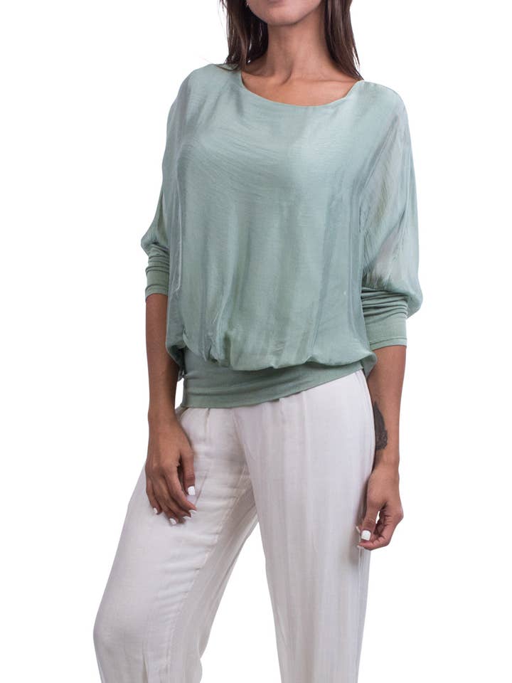 Gigi Moda - Wholesale Blouse - Women's - Sheer Batwing Blouse20