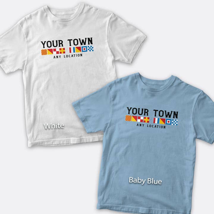 RetroPlanet - Wholesale T-Shirt (Graphic) - Unisex - Nautical Flags Name Drop T-Shirt Sweatshirt Hoodie Adult