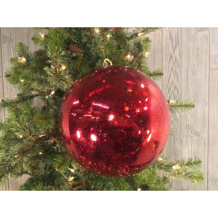 David Christopher's Collection - Wholesale Ornament - 10" VP Mercury Ball Christmas Ornament - Red