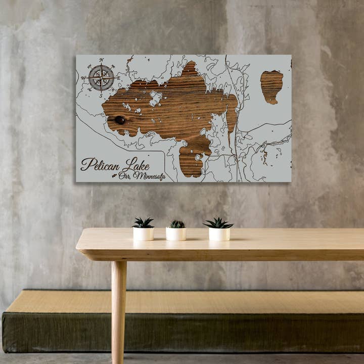 Minnesota: Pelican Lake Straßenverzeichnis für den Großhandel von Fire & Pine