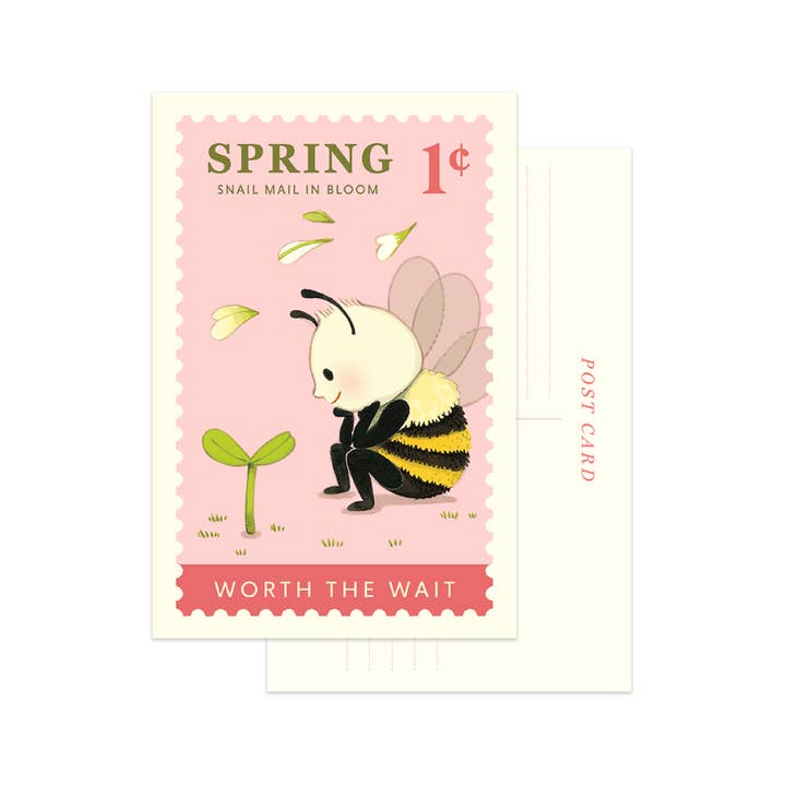 JooJoo Paper - Wholesale Postcard - Spring Seedling Dance Postcard