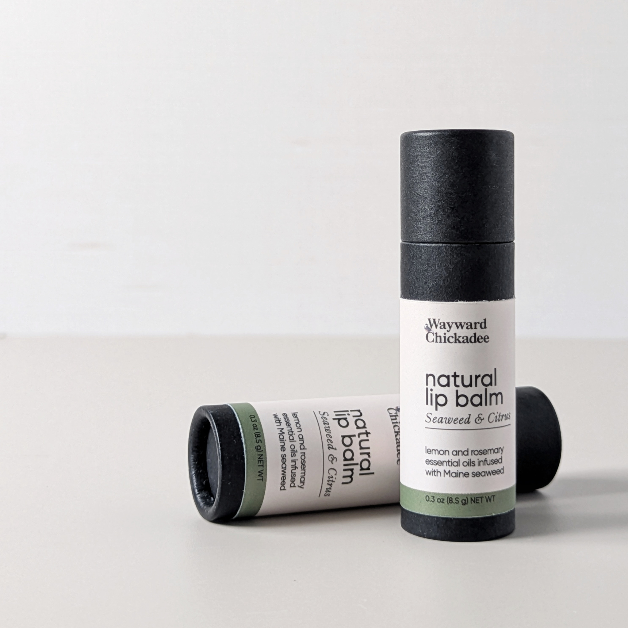 Wayward Chickadee - Vente Baumes à lèvres - Baume à lèvres aux algues et aux agrumes1