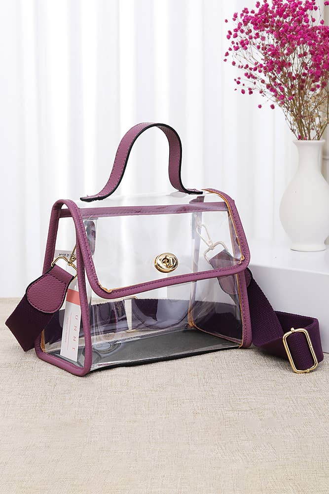 Hana - Wholesale Crossbody Bag - Women's - Clear Stadium Crossbody hand Bag3