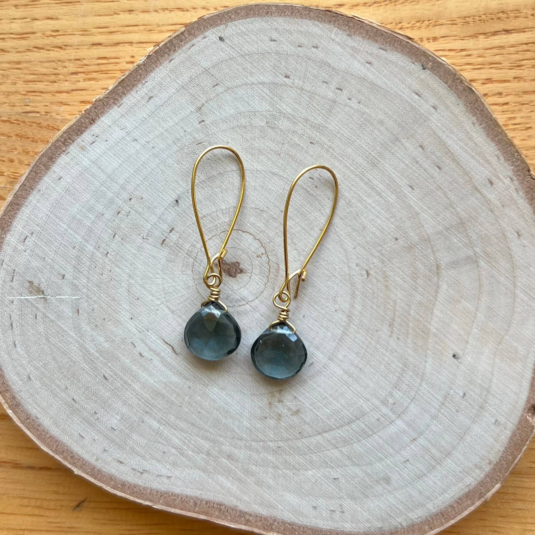 Dana Herbert - Wholesale Dangle Earrings - Gold Sasha Short Gemstone Earrings5