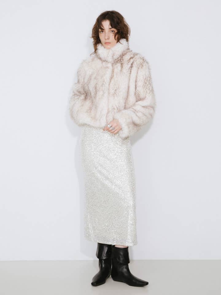 Faux Fur Short Coat for wholesale by CUBIC