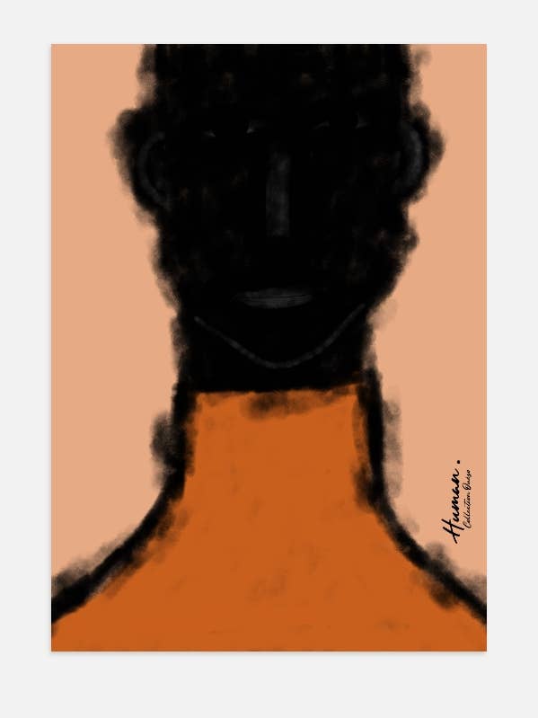Human orange poster for wholesale by Ouéso