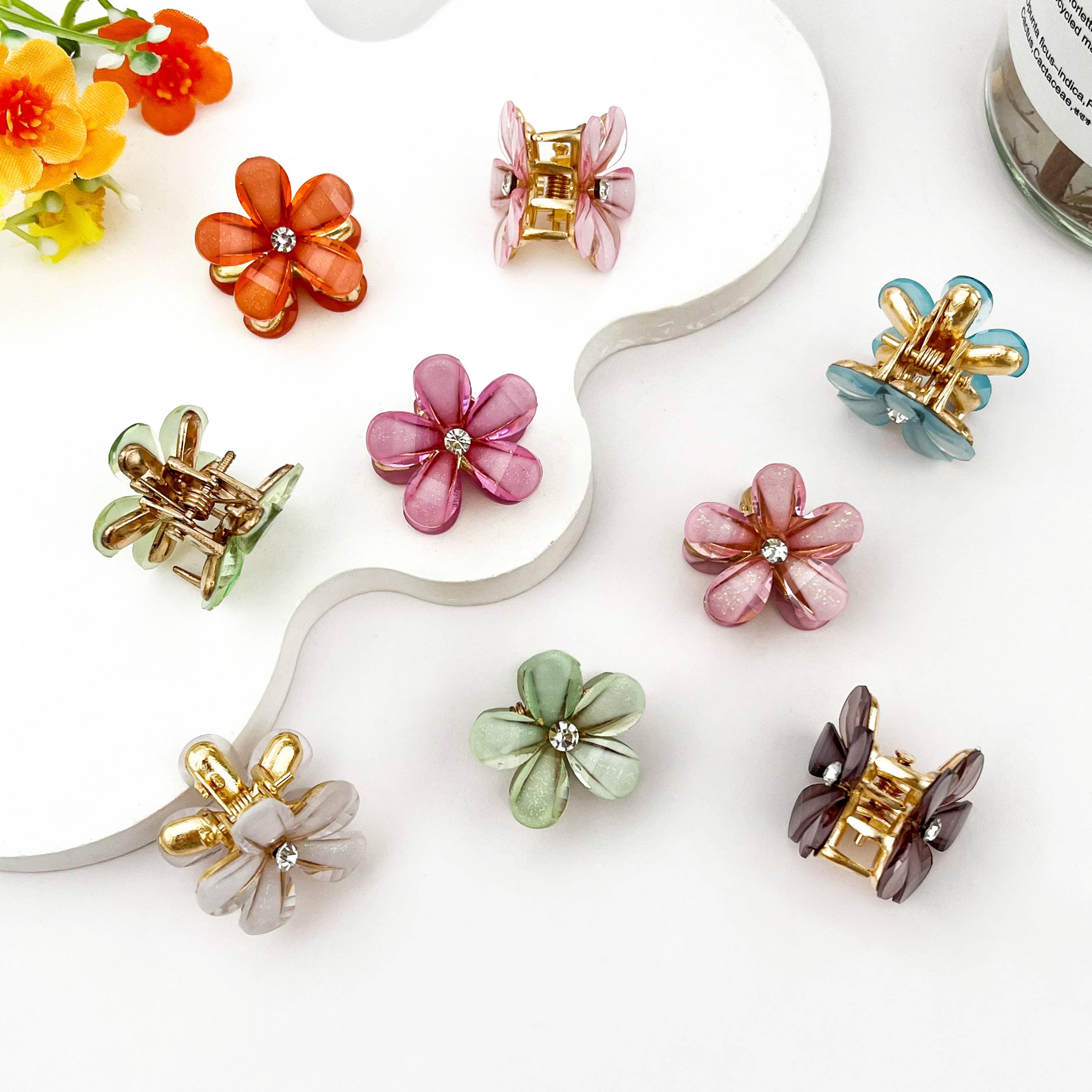 mildstyles - Vente Pince à cheveux – femme - Élégante Mini Pince à Cheveux Étincelante à Motif Floral7