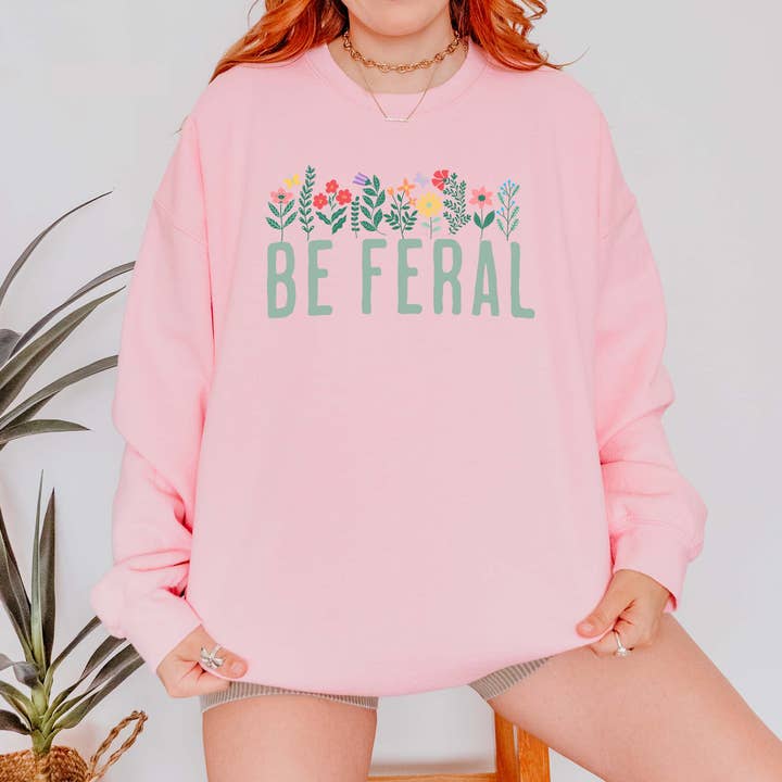Ruthless Threads - Wholesale Graphic Sweatshirt - Women's - Be Feral Floral Sweatshirt4