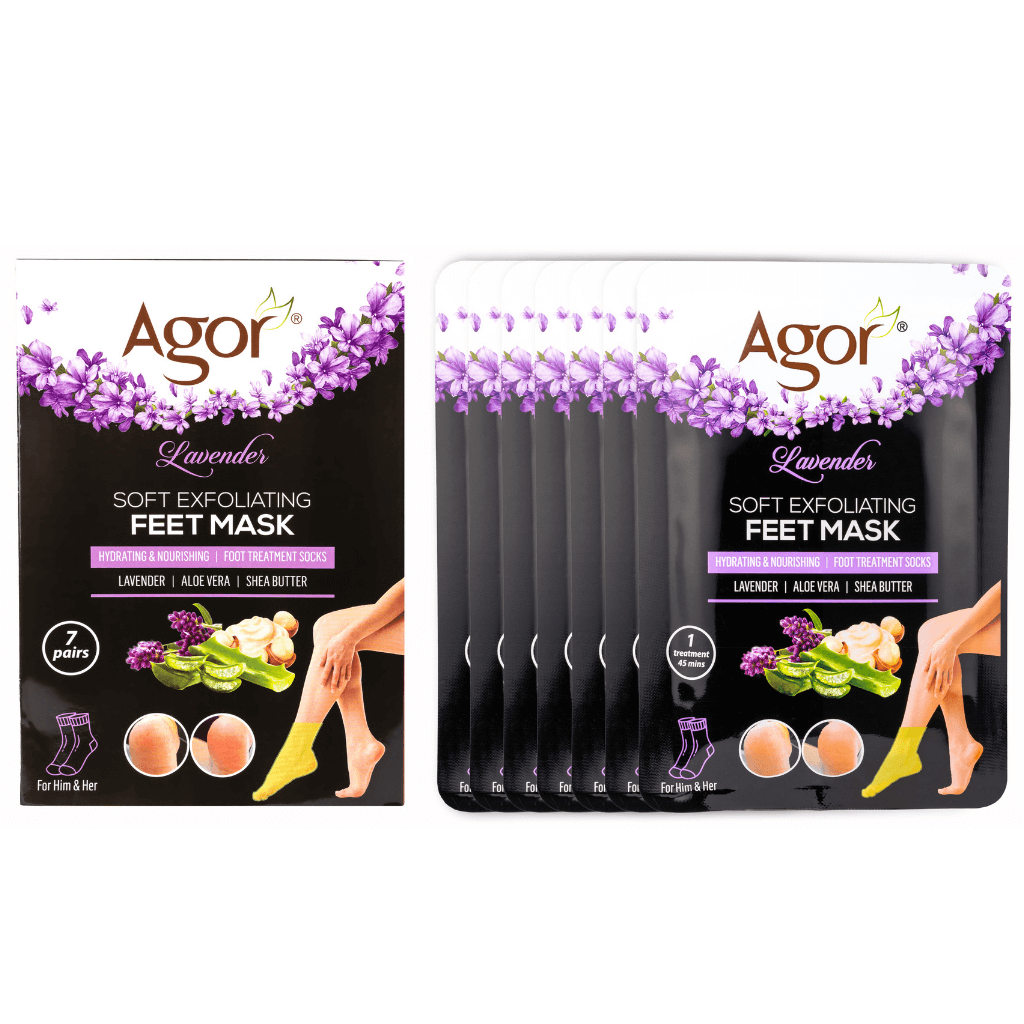 Wholesale Agor Lavender Soft Exfoliating Feet Mask ( 7 Pairs) for