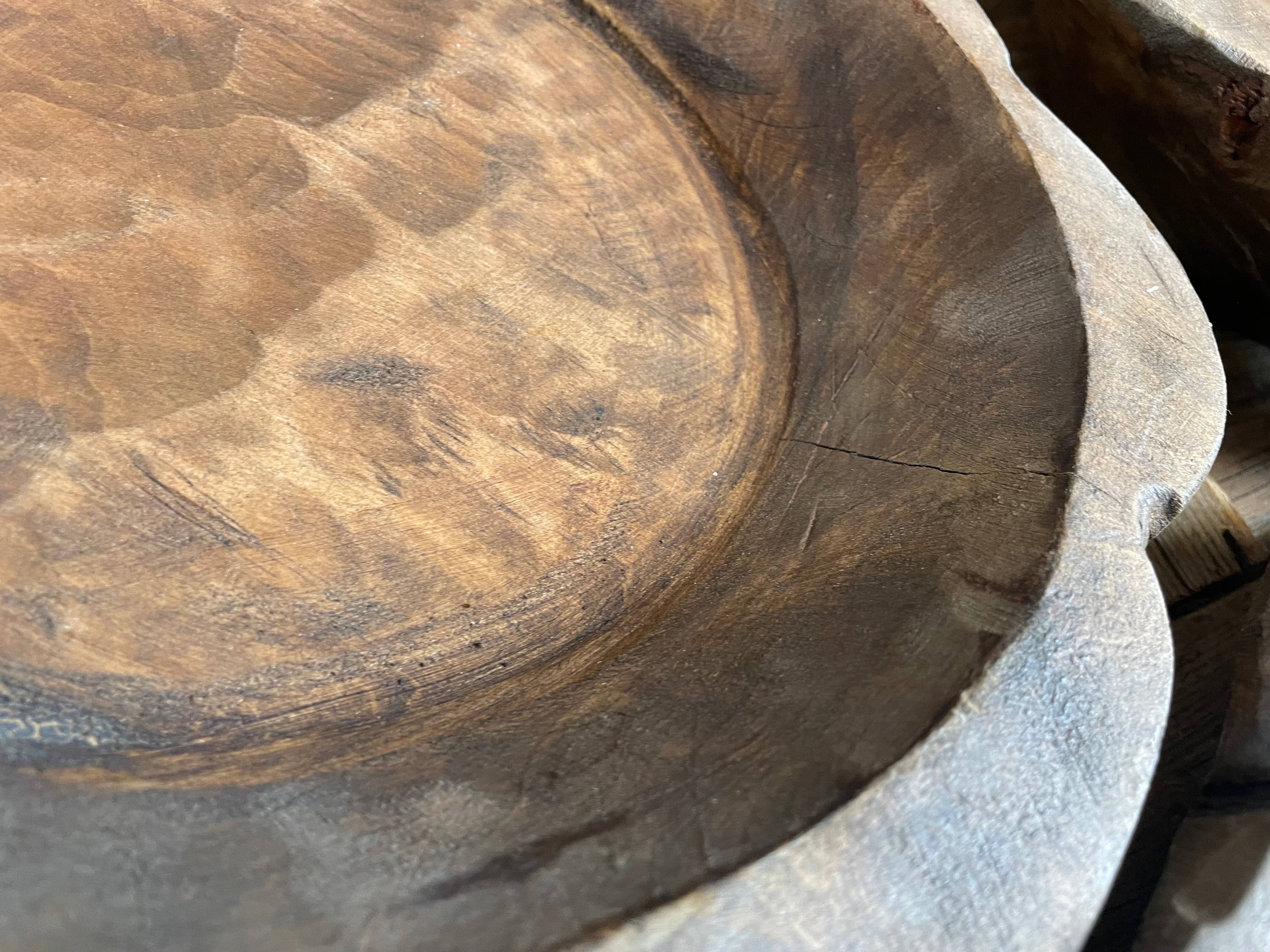 My Amigos Imports – wholesale Dekorativ tallrik/fat/skål – NFC-Liten Blomskål i Trä-WH5P-10-12 tum-NFC-Vaxad-$104