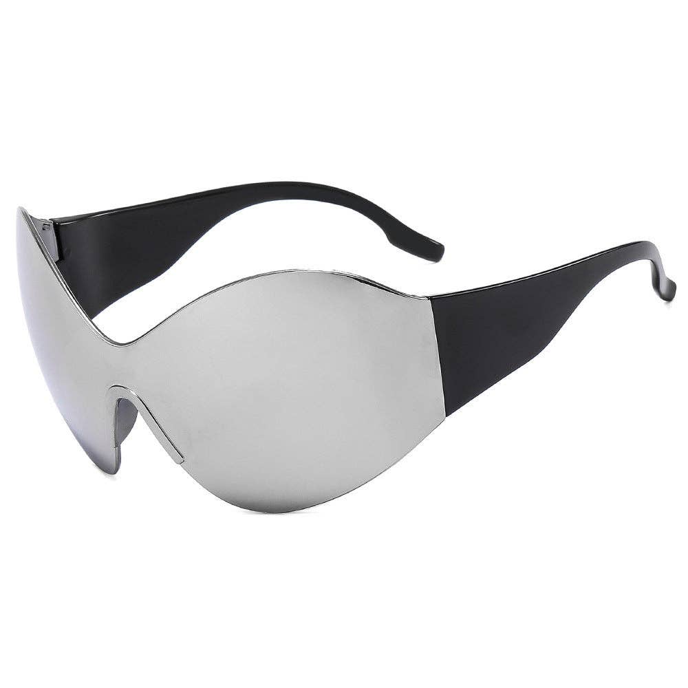 WoodWristCo - Wholesale Sunglasses - Women's - Y2K Future Technology Sense Frame Siamese PC Sunglasses7