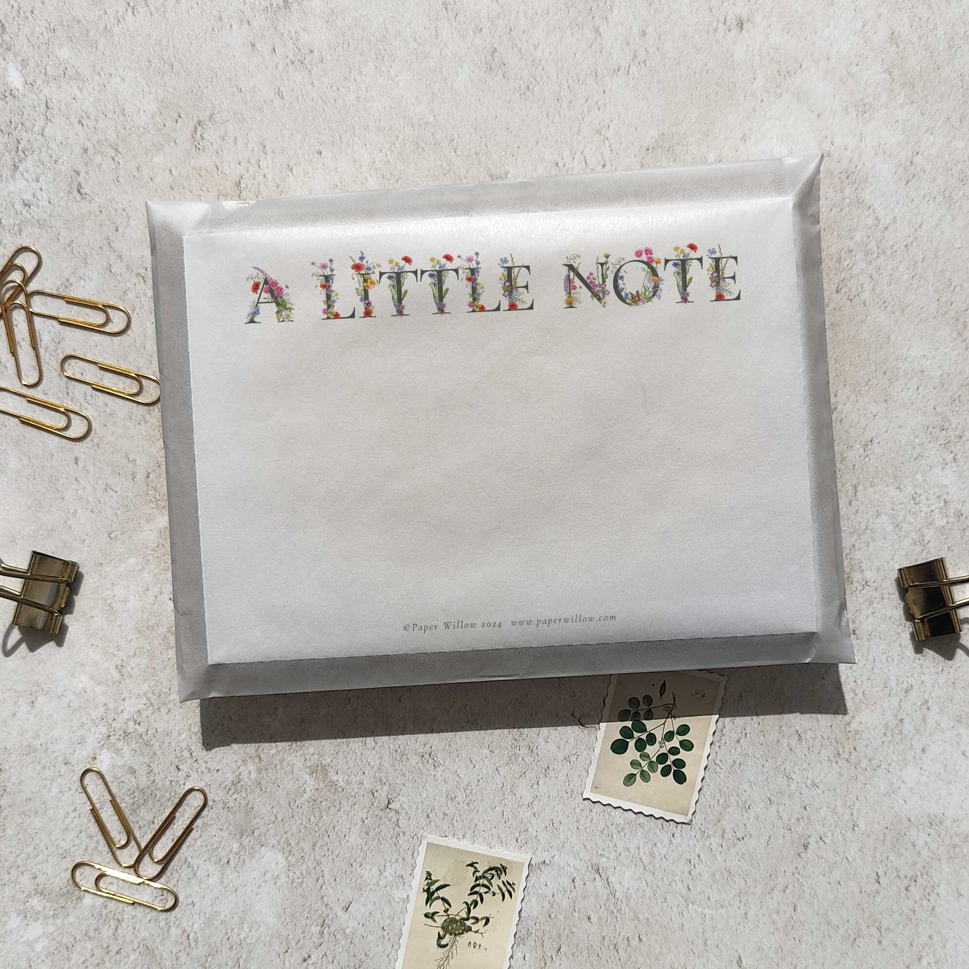 Paper Willow – wholesale Stationery/notecard set – A Little Note Notelets and Envelopes Set of 6 Cards3