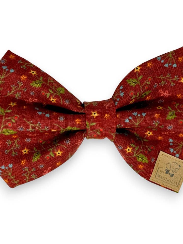 Rustic Wildflower Dog Bow Tie for wholesale by The Magnolia Pet Co.