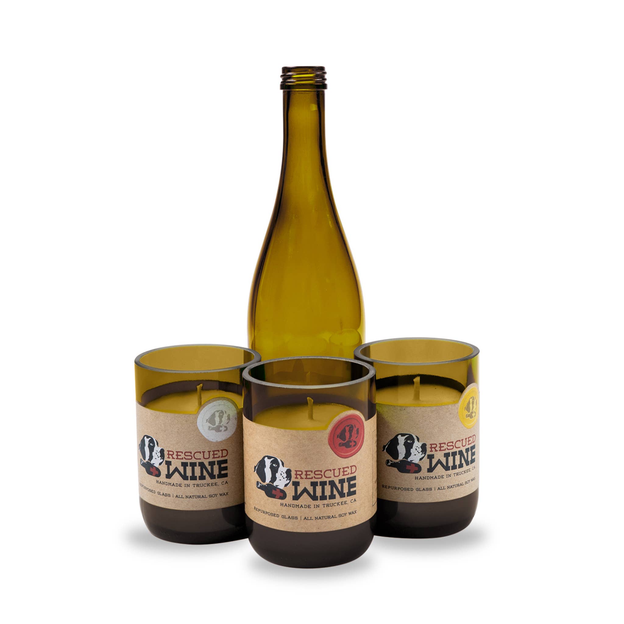 Rescued Wine Candles – wholesale Jar/filled candle – Riesling Soy Candle Signature - Handmade Wine Bottle Candle4