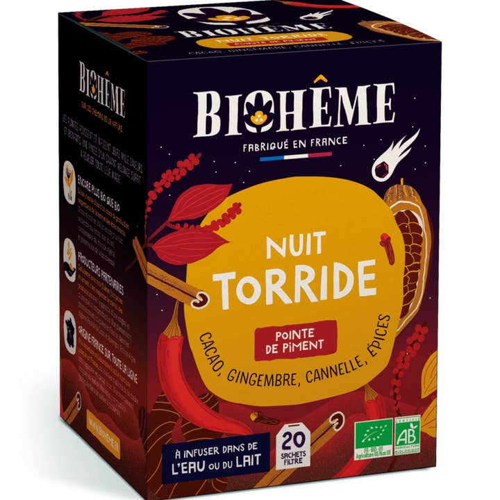 Biohême - Wholesale Health/Detox Tea - Torrid Night Infusion - X20 Tea Bags0