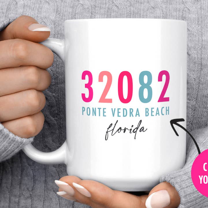 Melody Press Co. - Wholesale Coffee Mug - Local Custom City State Zip Code Mug0