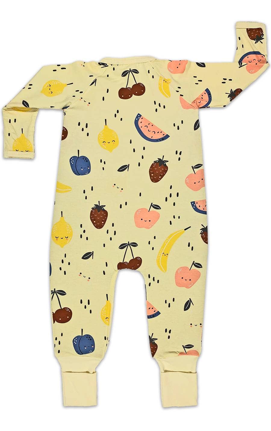 Good Luck Sock - Wholesale Sleepsuit - Baby - Fruit, Yellow Baby Pajamas1