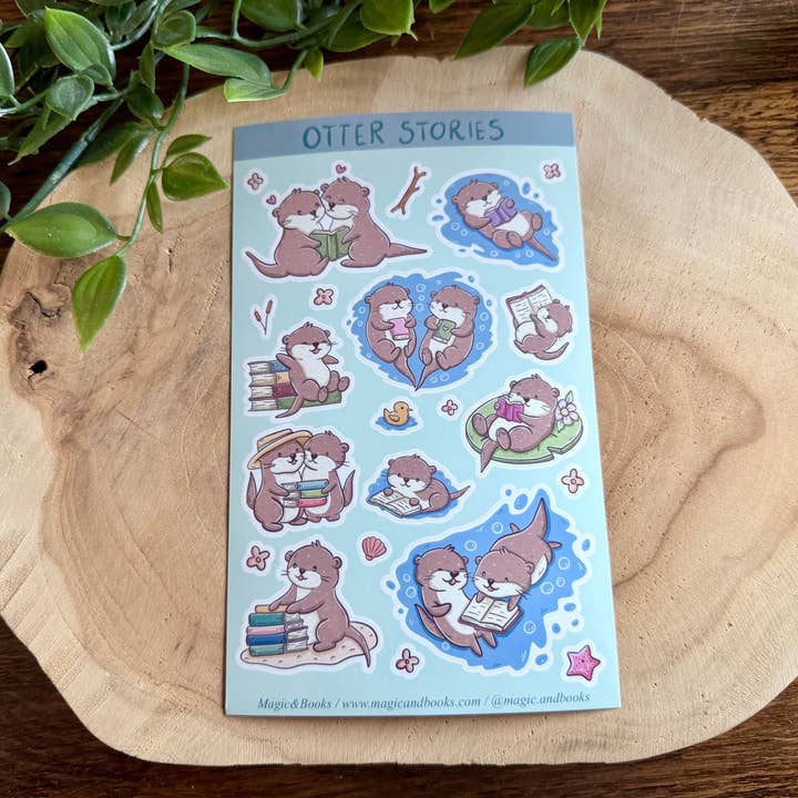 Otterverhalen stickervel voor wholesale door Magic&Books
