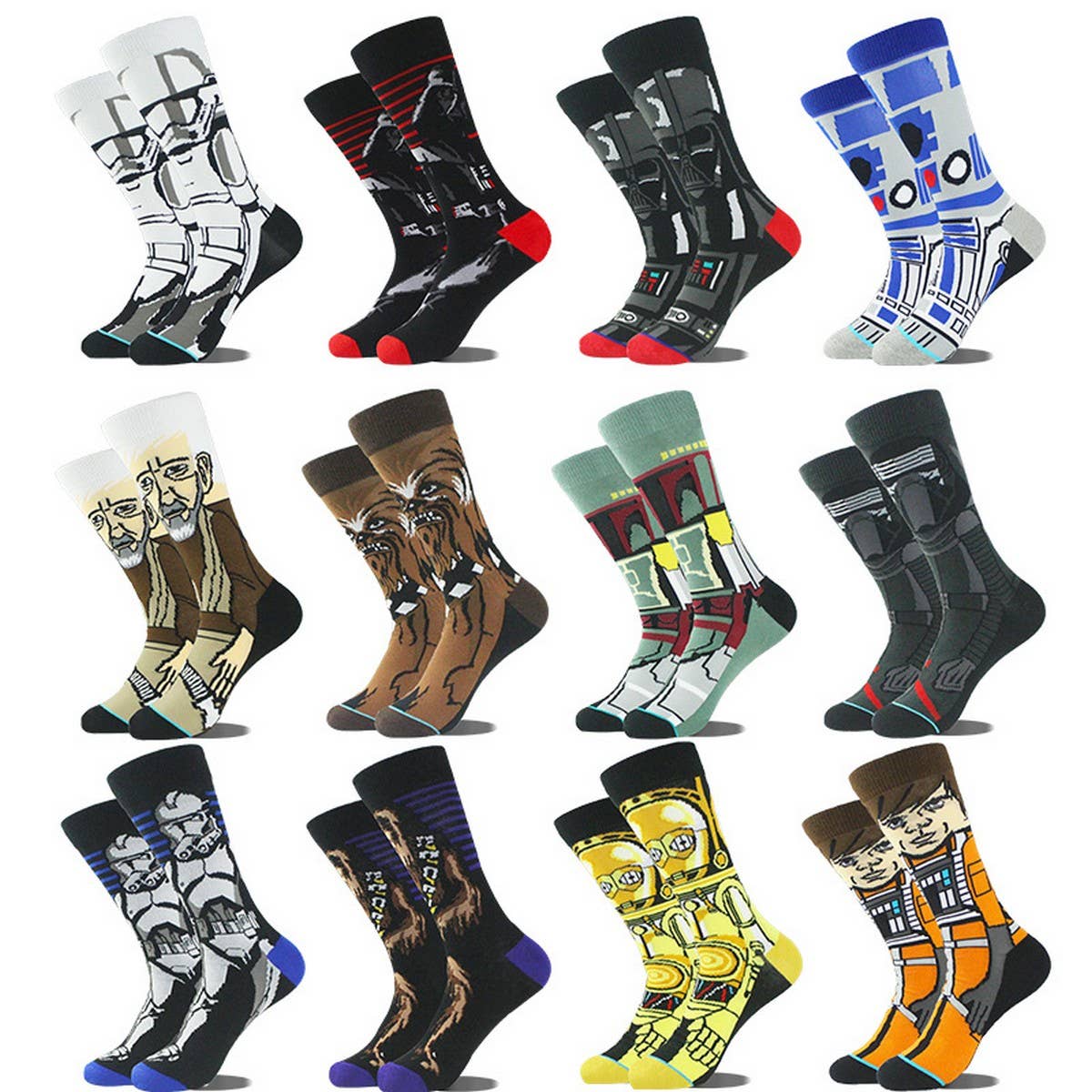 ACCITY - Wholesale Socks - Unisex - CARTOON STAR WARS SERIES CASUAL CREW SOCKS_CWAH111312