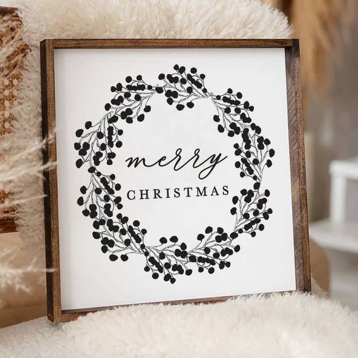 Panneau en bois Merry Christmas pour la vente par Hoekstra Decor