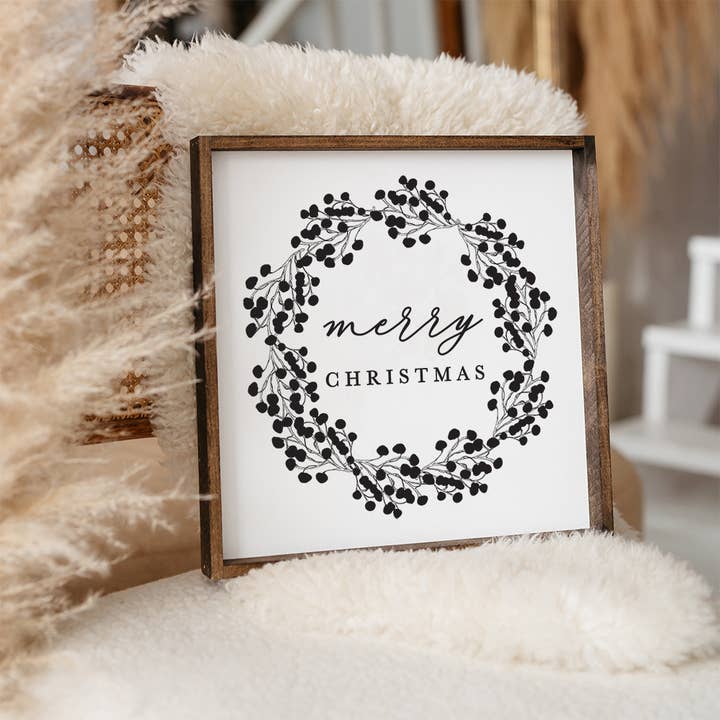 Hoekstra Decor – Großhandel Schilder – Frohe Weihnachten Holzschild
