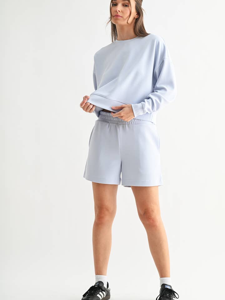 Mono B - Wholesale Lounge Shorts - Women's - Luxe Sand Wash Rib Lounge Shorts3