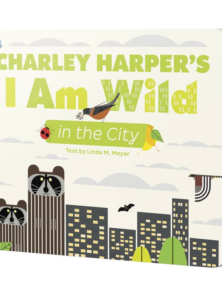 Charley Harper’s I Am Wild in the City Board Book for wholesale by Pomegranate
