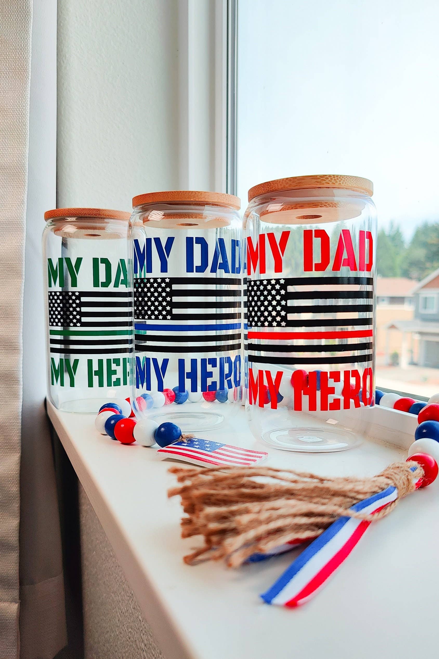 honeysheshome - Wholesale Drinking Glass/Cup - Custom First Responders Hero Beer Glass Can2