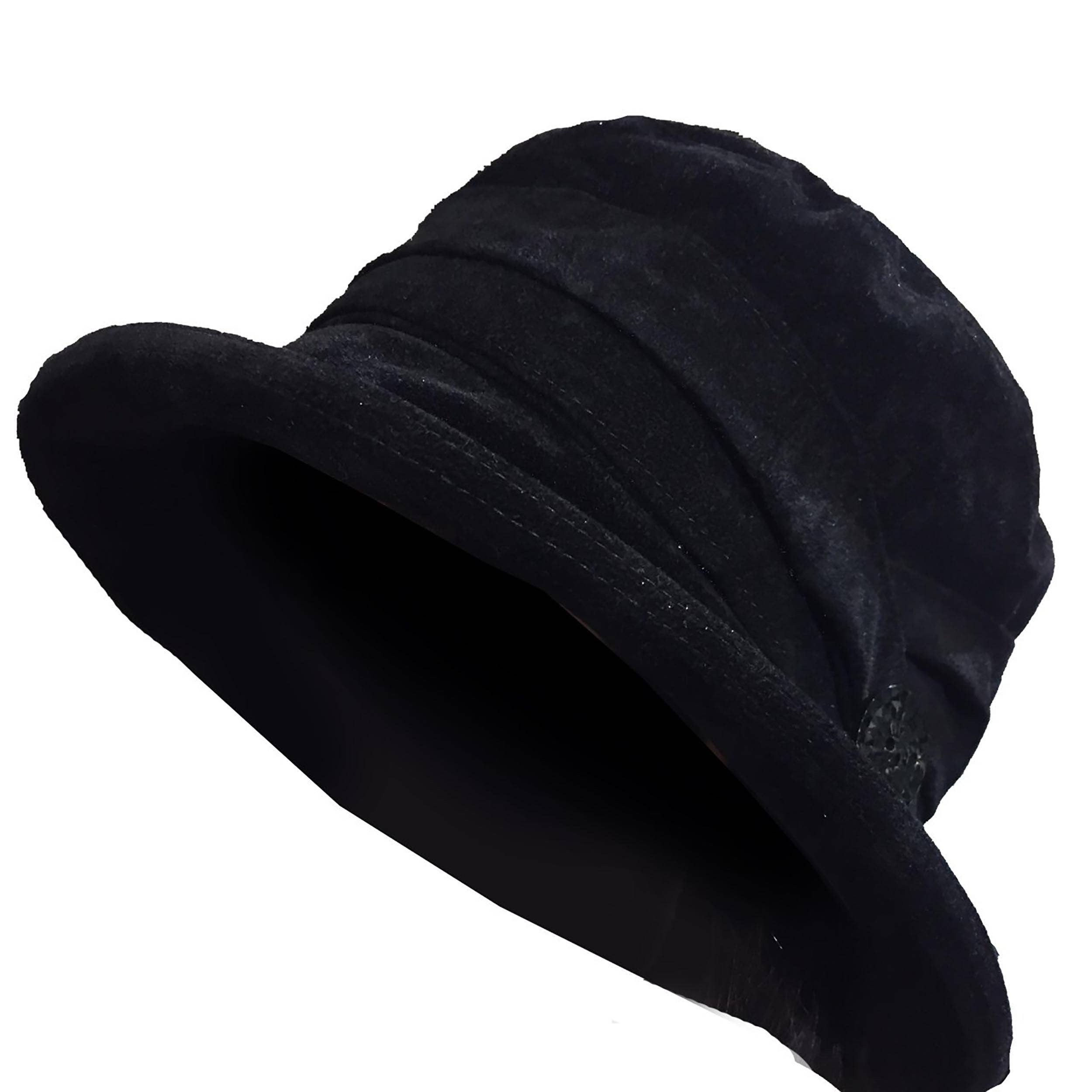 Peak & Brim Hats – Chapéu cloche - Mulher por atacado – Chitty Small Brimmed Senhora Cloche Style Chic Black2