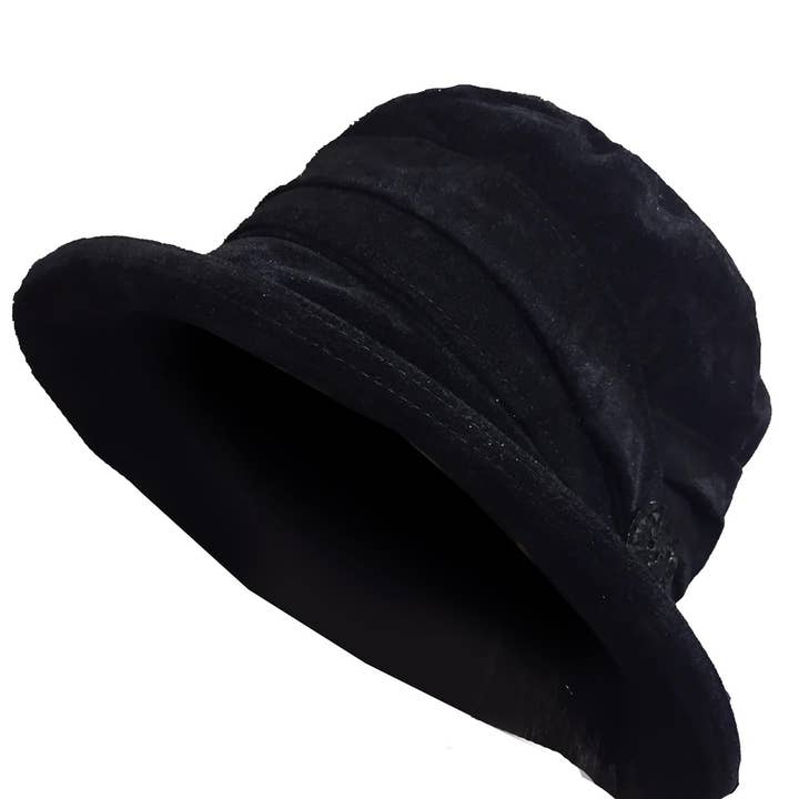 Peak & Brim Hats – Chapéu cloche - Mulher por atacado – Chitty Small Brimmed Senhora Cloche Style Chic Black2