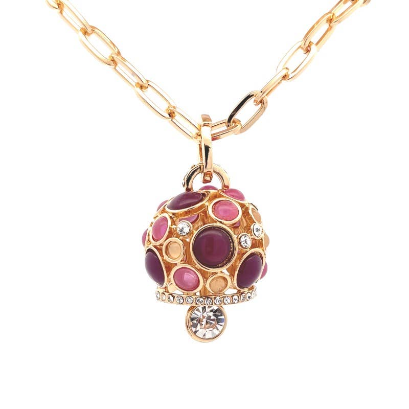 AMORINO SRL – Großhandel Kette mit Anhänger/Charm – Lange Halskette mit farbiger Glocke - S10101A5