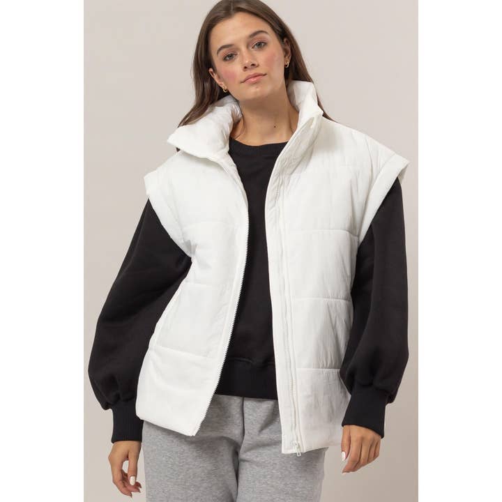 HYFVE - Wholesale Outerwear Vest - Women's - HF25A931-Oversized Puffer Vest