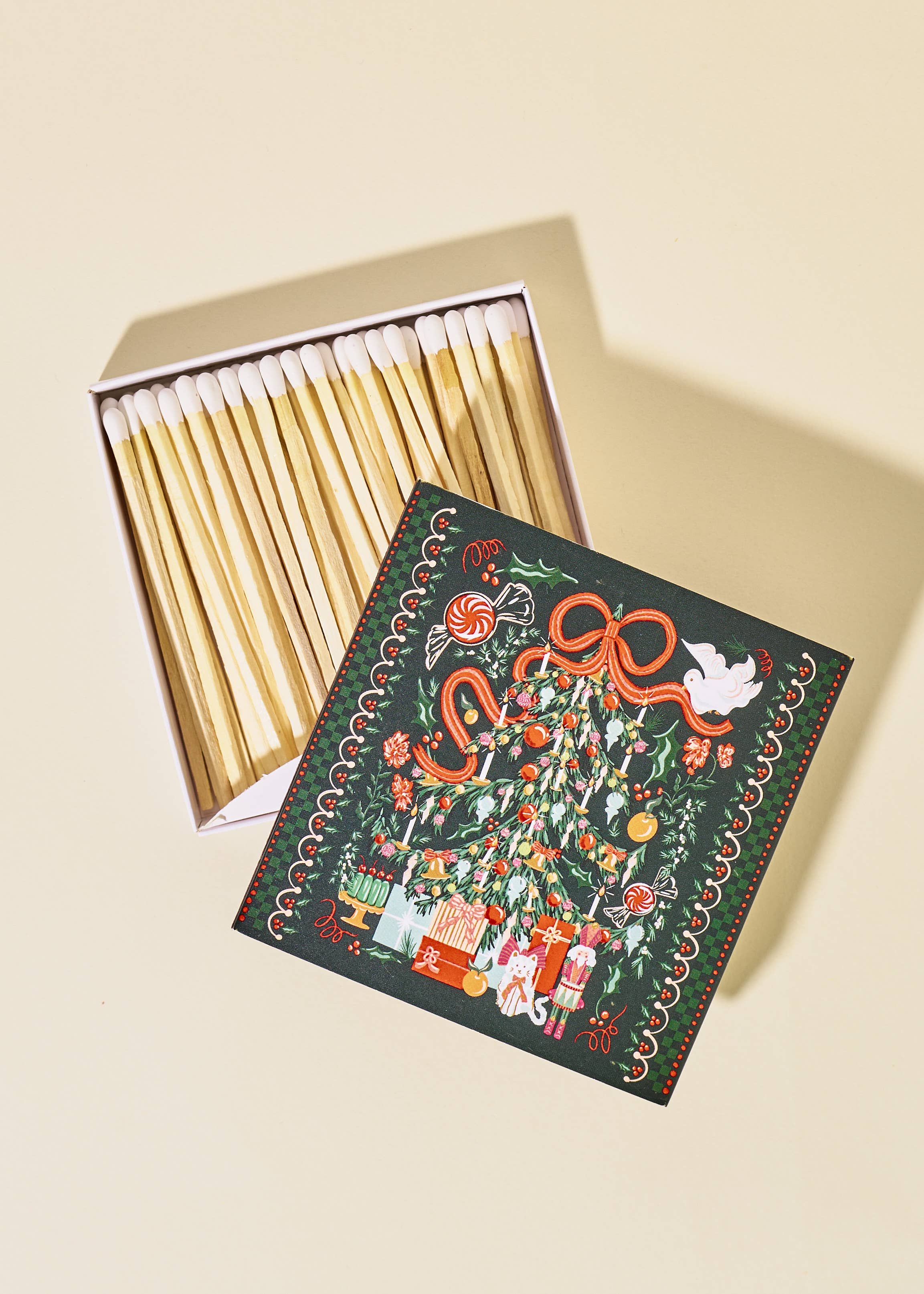 One & Only Paper - Wholesale Matches - Jolly Christmas Tree Large Square Matchbox