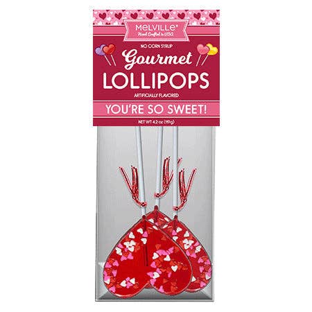 Melville Candy Company - Vente Sucettes - Sucettes Cœur en Confettis - Assorties3