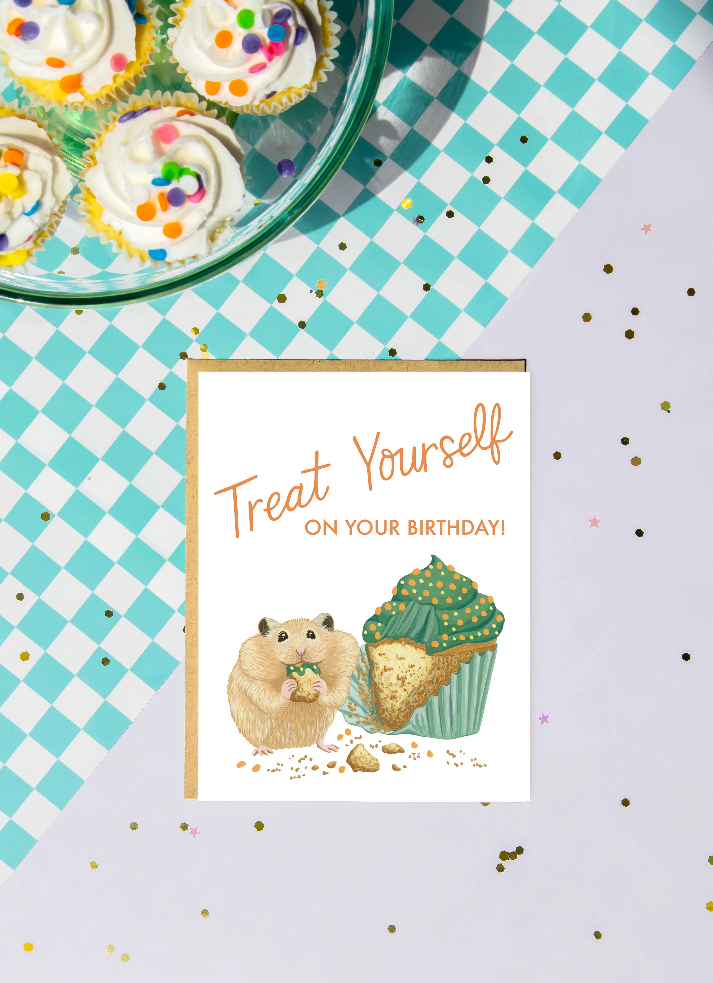 Yeppie Paper – Großhandel Geburtstagskarten – Hamster-Cupcake-Geburtstagskarte1