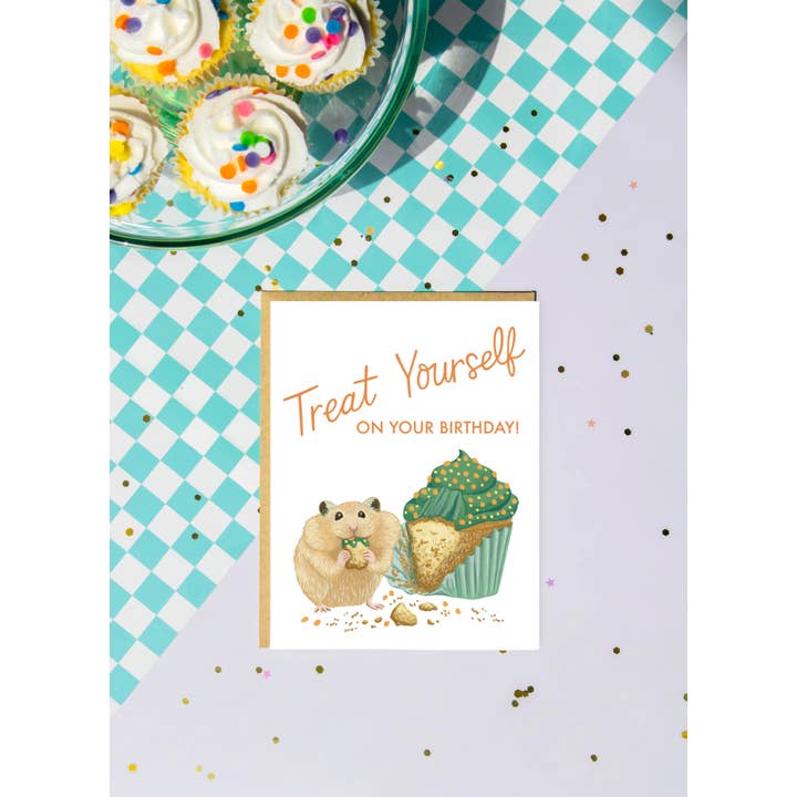 Yeppie Paper - Wholesale Birthday Card - Hamster Cupcake Birthday Card1