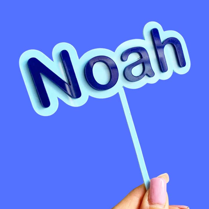 Personalised Name Cake Topper for wholesale by Harwill and Fox